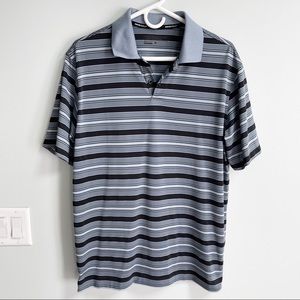 NWOT Nike Gray Black Golf Polo Shirt Medium